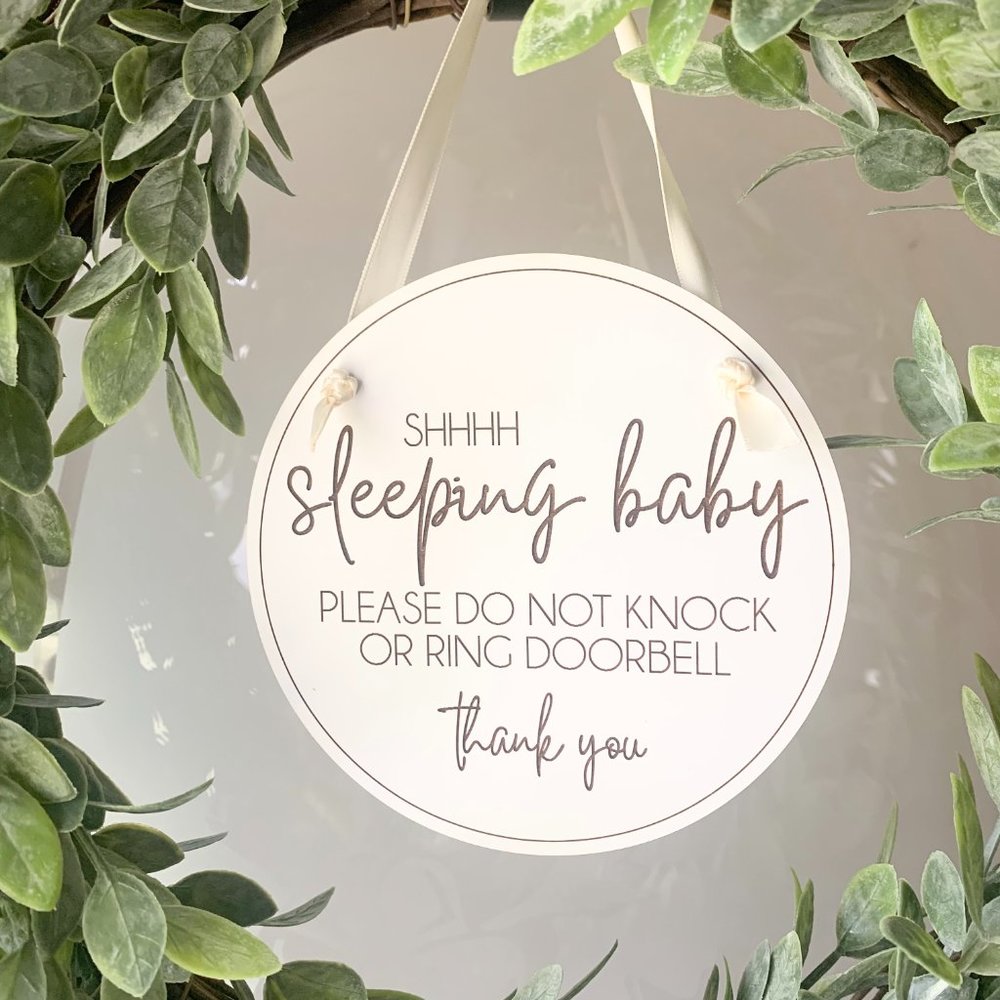 Do Not Knock, Baby Sleeping Sign, Front Door Sign, Do Not Disturb Sign